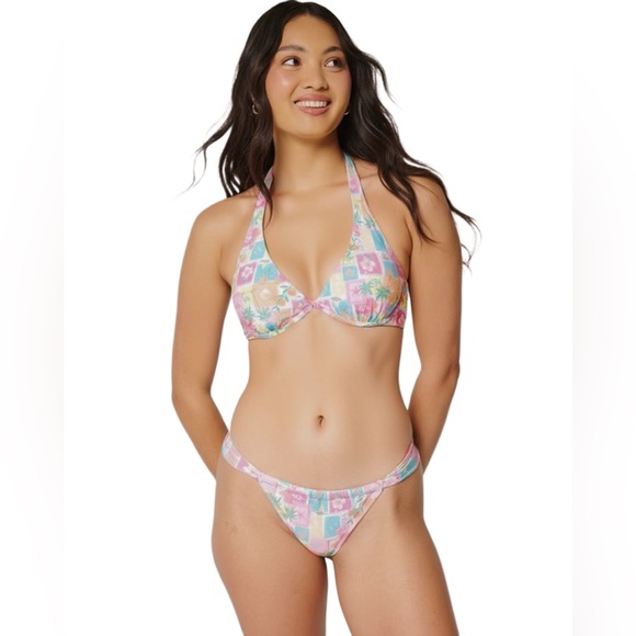 Hollister Other - Cheeky Bottoms Tropical Pink Halter Top Hollister Set